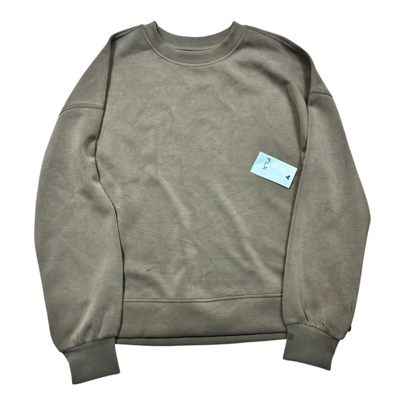 FLX Tops - FLX Sweatshirt S Minimalist Earthy Tone Workout Athleisure Soft Touch Oversized